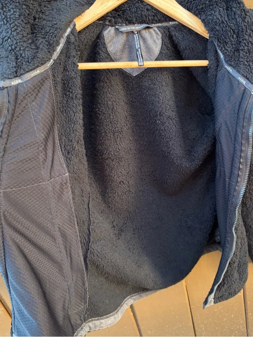 Kuhl Flight Fleece Jacket Women's XS Black Thumb Loops Full Zip Deep Pile - Picture 5 of 10